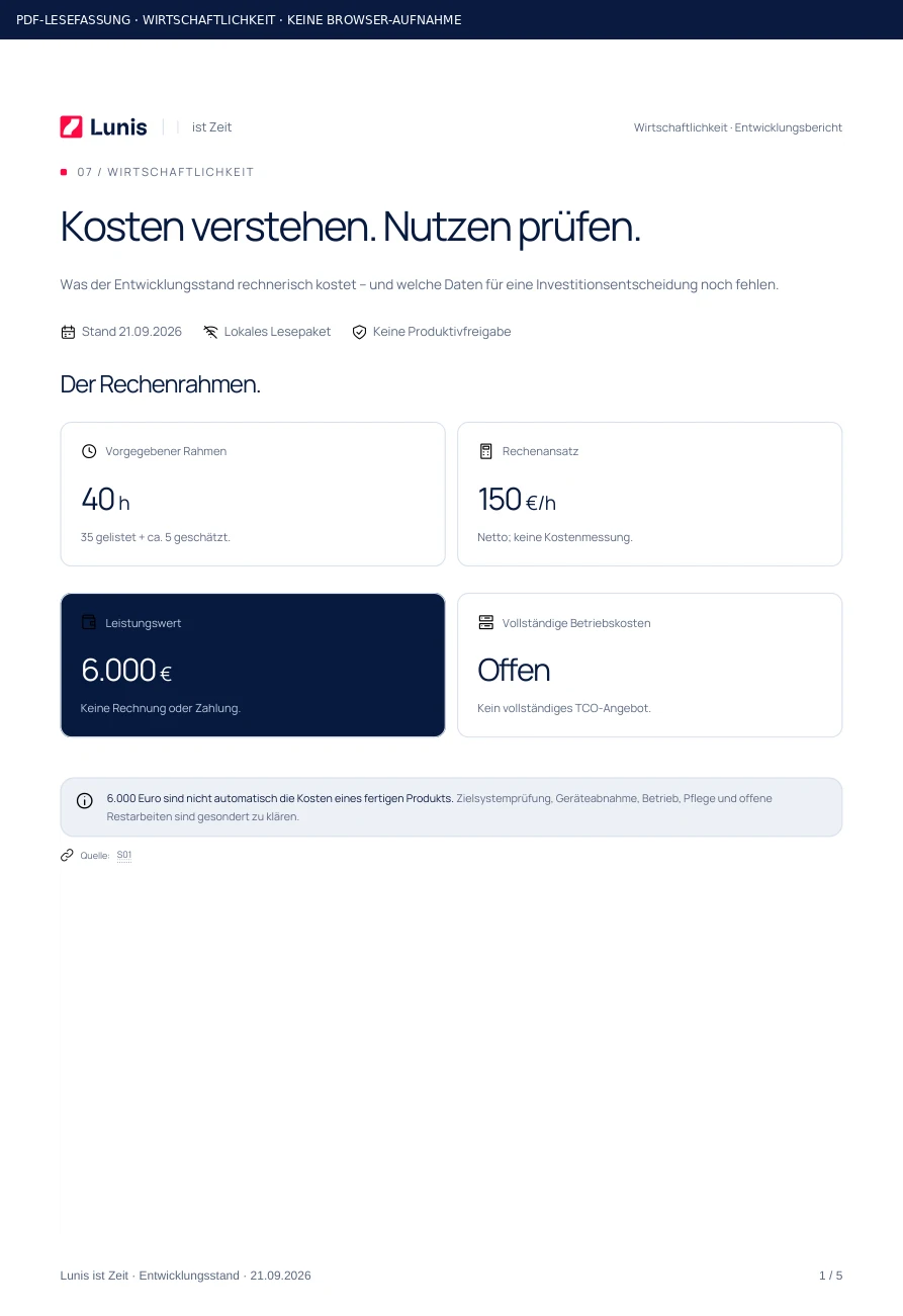 Wirtschaftlichkeit